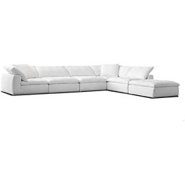 Sectional fabric sofa white sofa set furniture modern chaise modular cloud sofa, Couch/loveseat/settee