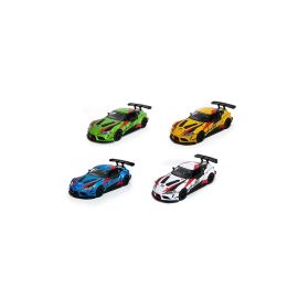 Pack of 4 Toyota GR Supra Racing Concept Car Die Cast Metal Doors Openable Pull Back Action Toy-Assorted Colour