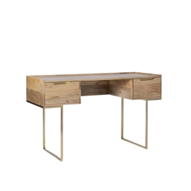 Hestia Wooden Desk, 	Computer Desk, Wooden Study Writing Table for Home Office Home Bedroom Simple Study Desk with 2 Drawers