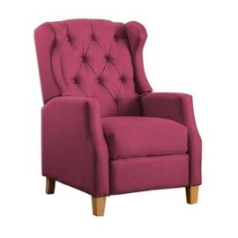 Mab Premium Button Tufted Chair Red 1 Seater 90x80x80