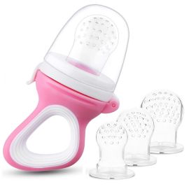 Babyjem Silicone Fruit & Vegetable Feeder, 6+ Months, Pink