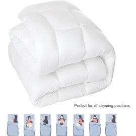 Comfy White  Cotton Fiber Filled Mattress Topper 