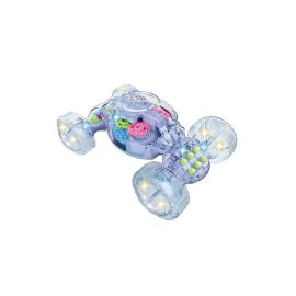 Children's Battery Operated Plastic Transparent Gear Stunt Car Toy with Dynamic Sound and Light Gear Tumbling Torsion Car for Kids