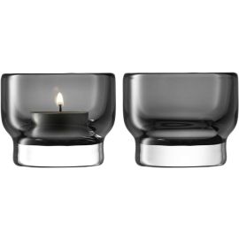  Utility Tealight Holder H6cm Slate x 2