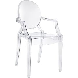 Maple Home Decoration Acrylic Modern Dining Armchair Polycarbonate Transparent Indoor Outdoor Office Restaurant Chairs