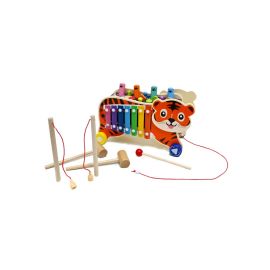 Multifunction Hammering Pounding Toy Montessori Toys Magnetic Fishing Game Worm Catching Clock Xylophone Early Development Activity Learning Toddler Toys