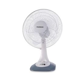 Olsenmark Table Fan- 16", Piano Switches- 3 speed settings | OMF1699 | 120 Ribbed Grills, 5 Leaf ABS Transparent Blades - Wide Angle Horizontal Oscillation - Timer Function - Cooling for Summer in Home/Office