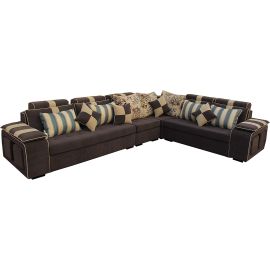 GLF201 CORNER SOFA SET - BACK FOAM-WITH PILLOWS, Couch/loveseat/settee