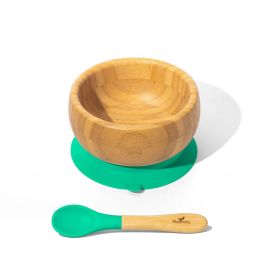 Avanchy - Baby Bamboo Stay Put Suction BOWL + Spoon 