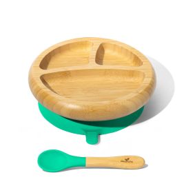 Avanchy - Bamboo Suction Classic Plate + Spoon