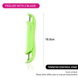 Fissman Vegetable P-Peeler With 2 Blades Green 15cm