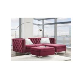 Regal Modern Luxury Fabric Sofa Set 3 Seater Graciously Elegant Living Room Furniture Red 200x90x80