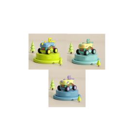 Pack of 3 Multifunction Gear Inertia Engineering Vehicle Toys Pull Back Vehicle Train Toy Inertia Toy Car With Whistle For Kids-Assorted Colour