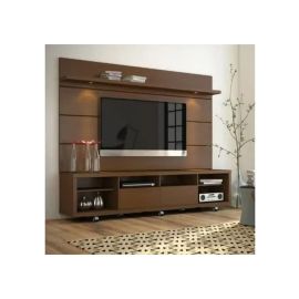 Cabrini TV Stand AZ2107, and Floating Wall TV Panel in Brown Color