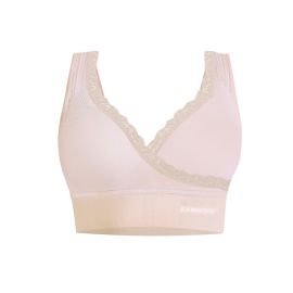 Sankom - Patent Premium Bra With Lace, Beige S/M