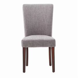 Lancaster Side Chair, Dining Chair with Dark Solid Wood Legs, Armless chair.