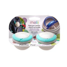 Melii Pacifier Pod, BPA Free Pacifier Holder Case Grey 2 pcs