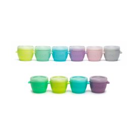 Melii Snap & Go Pods Baby Food Storage Container 10 pcs (2oz x 6pcs & 4oz x 4pcs)