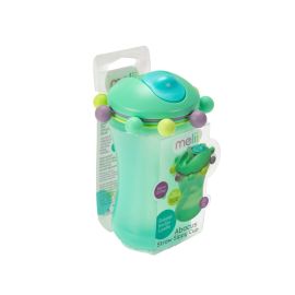 Melii Abacus Straw Sippy Cup Mint 340 ml / Fun & Educational Transition Straw Bottle for Babies, Toddlers, Kids - Spill Proof, Easy to Hold, BPA-Free, Ideal for On the Go Hydration