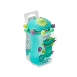 Melii Abacus Straw Sippy Cup Turquoise 340 ml / Fun & Educational Transition Straw Bottle for Babies, Toddlers, Kids - Spill Proof, Easy to Hold, BPA-Free, Ideal for On the Go Hydration