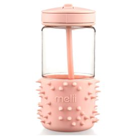 Melii Spikey Water Bottle Pink 17oz / Sensory Exploration with Soft Silicone Spikes - Leak Proof, BPA Free, Durable Tritan Construction - Ideal for Home, Lunch Box