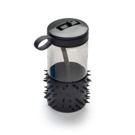 Melii Spikey Water Bottle Black 17oz / Sensory Exploration with Soft Silicone Spikes - Leak Proof, BPA Free, Durable Tritan Construction - Ideal for Home, Lunch Box