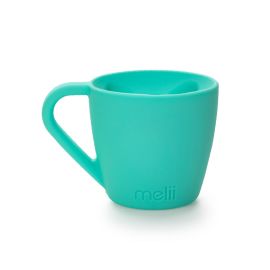 Melii Silicone Mug Turquoise Bear / Cup for Hot and Cold Beverages - Reusable Silicone Drinking Cup