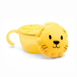 Melii Snack Container with Finger Trap - Yellow Lion