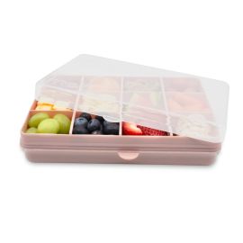 Melii Snackle Food Container with Removable Divider Pink 4oz