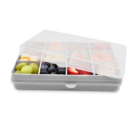 Melii Snackle Food Storage Container with Removable Divider Grey 4oz