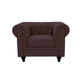 Chester Hill Single Fabric Sofa Brown 90x80x80