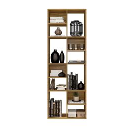 Lider Design Classic URBAN Bookshelf with 12 Shelves in Oak Color