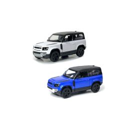 Pack of 2 Pcs 1:36 Scale Door Openable Pull Back Action Land Rover Defender 90 Diecast Metal Alloy Toy Car-Assorted Colour