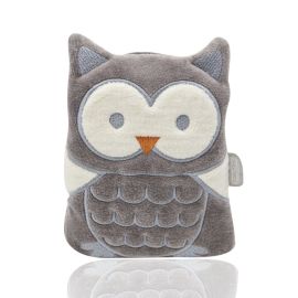 Babyjem Cherry Seeds Filled Velvet Colic Owl Shaped Pillow, Newborn, 0 Months+