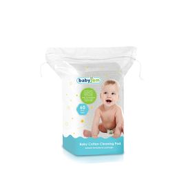 Babyjem 60-Piece Cotton Cleaning Pad for Babies, Newborn, White, 0 Months+