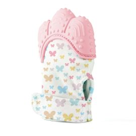 Babyjem Baby Tooth Scarifying Gloves Butterfly, 3+ Months, Pink