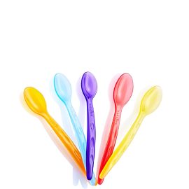 Babyjem Transparent Cup Spoon, 5 Pieces, 4+ Months, Multicolour