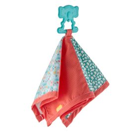 Babyjem Relaxing Cloth with Pathwork Teether, 0+ Months, Red