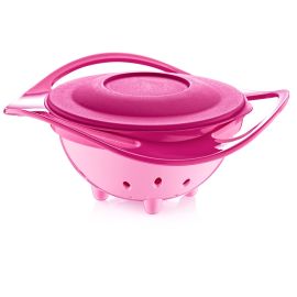 Babyjem Amazing Bowl, 6+ Months, Pink / 360 Degree Rotation Feeding Bowl 