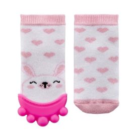 Babyjem Sock Teether, 3-12 Months, Pink