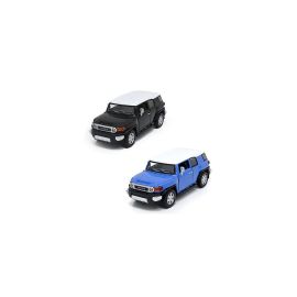 Pack of 2 Toyota FJ Cruiser 1/36 Scale Die Cast Metal Doors Openable Pull Back Action Toy Car-Assorted Colour