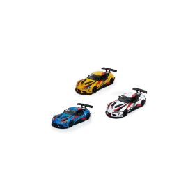 Pack of 3 Toyota GR Supra Racing Concept Car Die Cast Metal Doors Openable Pull Back Action Toy-Assorted Colour