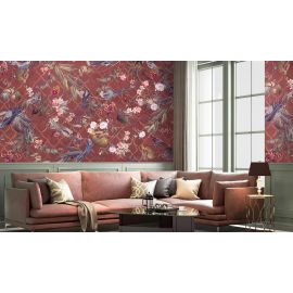 Affresco Floral Design Wallpaper AB306 - width 135cm