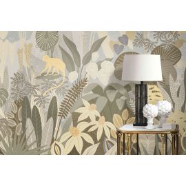 Affresco Tropical Leaves Wallpaper AF2166 - width 135cm