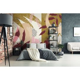 Affresco Aesthetic Leaves Wallpaper AF2174 - width 135cm