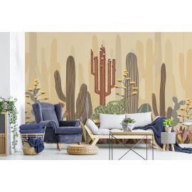 Affresco Cactus Theme Wallpaper AF2187 - 135cm