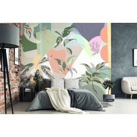 Affresco Aesthetic Leaves Wallpaper AF2192 - width 135cm