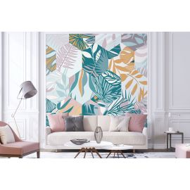 Affresco Contemporary Leaves Wallpaper AF2197 - 135cm