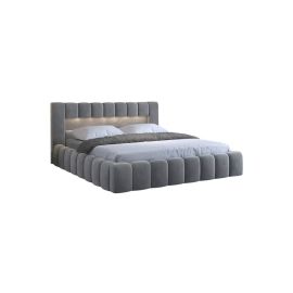 Mercy Upholstered Bed 160x200cm Queen size Bed in Grey Color