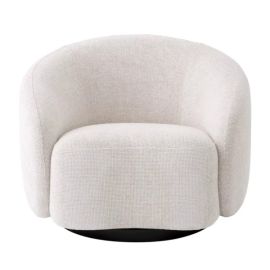 Amore Armchair, lounge elegant, lush fabric Lyssa off-white elbow chair